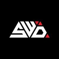 diseño de logotipo de letra triangular swd con forma de triángulo. monograma de diseño de logotipo de triángulo swd. plantilla de logotipo de vector de triángulo swd con color rojo. logo triangular swd logo simple, elegante y lujoso. swd