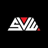 diseño de logotipo de letra triangular svw con forma de triángulo. monograma de diseño de logotipo de triángulo svw. plantilla de logotipo de vector de triángulo svw con color rojo. logotipo triangular svw logotipo simple, elegante y lujoso. svw