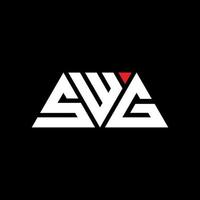 diseño de logotipo de letra triangular swg con forma de triángulo. monograma de diseño de logotipo de triángulo swg. plantilla de logotipo de vector de triángulo swg con color rojo. logotipo triangular swg logotipo simple, elegante y lujoso. swg