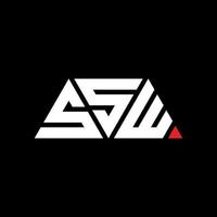 diseño de logotipo de letra de triángulo ssw con forma de triángulo. monograma de diseño de logotipo de triángulo ssw. plantilla de logotipo de vector de triángulo ssw con color rojo. logotipo triangular ssw logotipo simple, elegante y lujoso. ssw