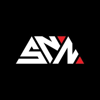 SNN triangle letter logo design with triangle shape. SNN triangle logo design monogram. SNN triangle vector logo template with red color. SNN triangular logo Simple, Elegant, and Luxurious Logo. SNN