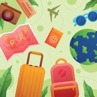 Colorful World Tourism Day Background vector