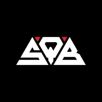 SQB triangle letter logo design with triangle shape. SQB triangle logo design monogram. SQB triangle vector logo template with red color. SQB triangular logo Simple, Elegant, and Luxurious Logo. SQB