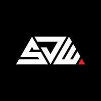 diseño de logotipo de letra triangular sjw con forma de triángulo. monograma de diseño de logotipo de triángulo sjw. plantilla de logotipo de vector de triángulo sjw con color rojo. logotipo triangular sjw logotipo simple, elegante y lujoso. sjw