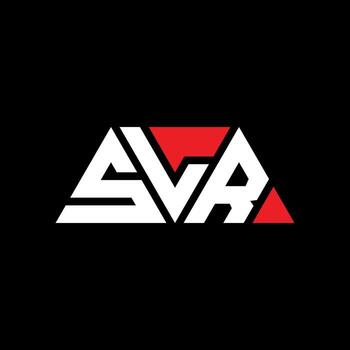 SLR triangle letter logo design with triangle shape. SLR triangle logo design monogram. SLR triangle vector logo template with red color. SLR triangular logo Simple, Elegant, and Luxurious Logo. SLR