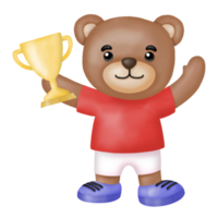 urso clipart de time de futebol. png