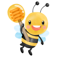clipart de aquarela de abelha de mel png