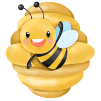 miel de abeja acuarela clipart png