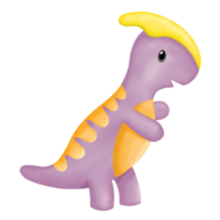 Aquarell-Dinosaurier-Clipart. Grafik png