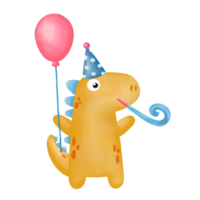 aquarel gelukkige verjaardag dinosaurus clipart. png-afbeelding png