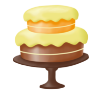 gâteau aquarelle joyeux anniversaire clipart. graphique
