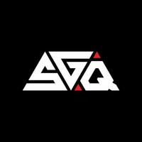 SGQ triangle letter logo design with triangle shape. SGQ triangle logo design monogram. SGQ triangle vector logo template with red color. SGQ triangular logo Simple, Elegant, and Luxurious Logo. SGQ