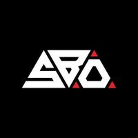 SBO triangle letter logo design with triangle shape. SBO triangle logo design monogram. SBO triangle vector logo template with red color. SBO triangular logo Simple, Elegant, and Luxurious Logo. SBO