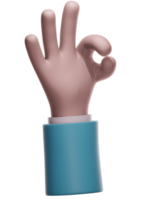ícone de gesto 3d de mão png