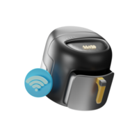 smart hem air fryer 3d illustration png