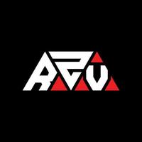 RZV triangle letter logo design with triangle shape. RZV triangle logo design monogram. RZV triangle vector logo template with red color. RZV triangular logo Simple, Elegant, and Luxurious Logo. RZV