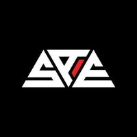 diseño de logotipo de letra triangular sae con forma de triángulo. monograma de diseño de logotipo de triángulo sae. plantilla de logotipo de vector de triángulo sae con color rojo. logo triangular sae logo simple, elegante y lujoso. sáe