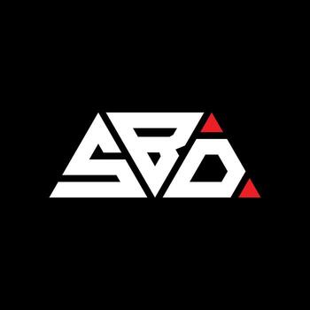 SBD triangle letter logo design with triangle shape. SBD triangle logo design monogram. SBD triangle vector logo template with red color. SBD triangular logo Simple, Elegant, and Luxurious Logo. SBD