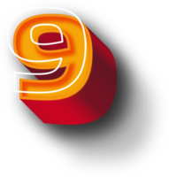 oranje 3D-alfabetlettereffect png