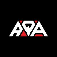 RQA triangle letter logo design with triangle shape. RQA triangle logo design monogram. RQA triangle vector logo template with red color. RQA triangular logo Simple, Elegant, and Luxurious Logo. RQA