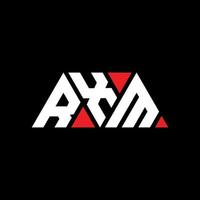 Diseño de logotipo de letra triangular rxm con forma de triángulo. monograma de diseño de logotipo de triángulo rxm. plantilla de logotipo de vector de triángulo rxm con color rojo. logotipo triangular rxm logotipo simple, elegante y lujoso. rxm