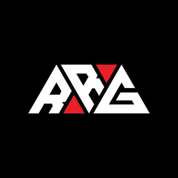 RRG triangle letter logo design with triangle shape. RRG triangle logo design monogram. RRG triangle vector logo template with red color. RRG triangular logo Simple, Elegant, and Luxurious Logo. RRG