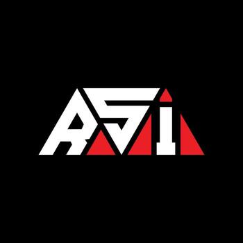RSI triangle letter logo design with triangle shape. RSI triangle logo design monogram. RSI triangle vector logo template with red color. RSI triangular logo Simple, Elegant, and Luxurious Logo. RSI