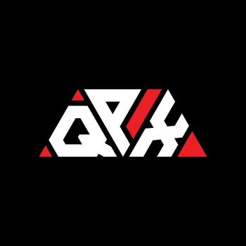 QPX triangle letter logo design with triangle shape. QPX triangle logo design monogram. QPX triangle vector logo template with red color. QPX triangular logo Simple, Elegant, and Luxurious Logo. QPX