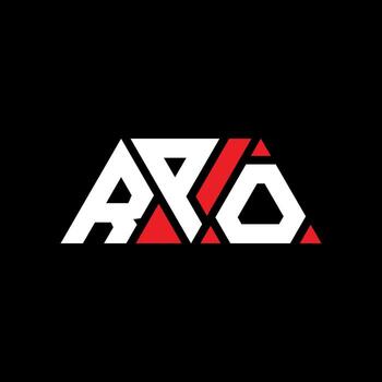 RPO triangle letter logo design with triangle shape. RPO triangle logo design monogram. RPO triangle vector logo template with red color. RPO triangular logo Simple, Elegant, and Luxurious Logo. RPO