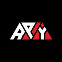 RPY triangle letter logo design with triangle shape. RPY triangle logo design monogram. RPY triangle vector logo template with red color. RPY triangular logo Simple, Elegant, and Luxurious Logo. RPY