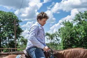 caballo líder vaquero foto