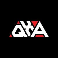 QXA triangle letter logo design with triangle shape. QXA triangle logo design monogram. QXA triangle vector logo template with red color. QXA triangular logo Simple, Elegant, and Luxurious Logo. QXA