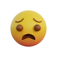 Emoticon expression anguished face png