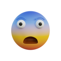 Emoticon expression fearful face png