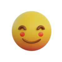 Emoticon-Ausdruck schüchternes Lächeln mit roten Wangen png