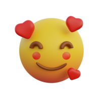 emoticon smiling expression very shy and blushing red cheeks with love png