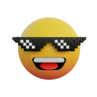 laughing face emoticon wearing like a boss glasses png
