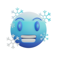 emoticon faccia congelata a freddo png