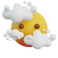 nuvens de rosto emoticon png