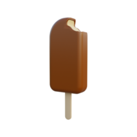 3d ícones de comida sorvete de chocolate png