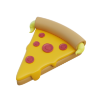 3d, icônes nourriture, pizza
