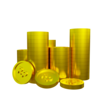 pila di monete d'oro indonesiane rupia png