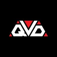 diseño de logotipo de letra triangular qvd con forma de triángulo. monograma de diseño del logotipo del triángulo qvd. plantilla de logotipo de vector de triángulo qvd con color rojo. logotipo triangular qvd logotipo simple, elegante y lujoso. qvd