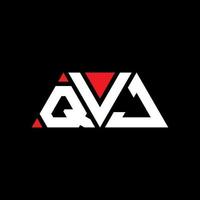 diseño de logotipo de letra triangular qvj con forma de triángulo. monograma de diseño del logotipo del triángulo qvj. plantilla de logotipo de vector de triángulo qvj con color rojo. logotipo triangular qvj logotipo simple, elegante y lujoso. qvj