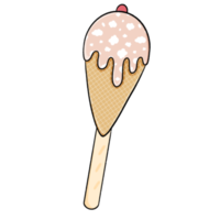 ilustração de design de sorvete fofo