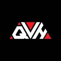 QVH triangle letter logo design with triangle shape. QVH triangle logo design monogram. QVH triangle vector logo template with red color. QVH triangular logo Simple, Elegant, and Luxurious Logo. QVH