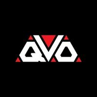 diseño de logotipo de letra triangular qvo con forma de triángulo. monograma de diseño de logotipo de triángulo qvo. plantilla de logotipo de vector de triángulo qvo con color rojo. logotipo triangular qvo logotipo simple, elegante y lujoso. qvo