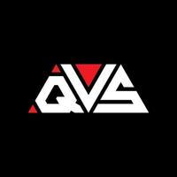 diseño de logotipo de letra triangular qvs con forma de triángulo. monograma de diseño del logotipo del triángulo qvs. plantilla de logotipo de vector de triángulo qvs con color rojo. logotipo triangular qvs logotipo simple, elegante y lujoso. qvs