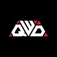 diseño de logotipo de letra triangular qwd con forma de triángulo. monograma de diseño de logotipo de triángulo qwd. plantilla de logotipo de vector de triángulo qwd con color rojo. logotipo triangular qwd logotipo simple, elegante y lujoso. qwd