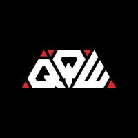 qqw diseño de logotipo de letra triangular con forma de triángulo. monograma de diseño de logotipo de triángulo qqw. plantilla de logotipo de vector de triángulo qqw con color rojo. logotipo triangular qqw logotipo simple, elegante y lujoso. qqw